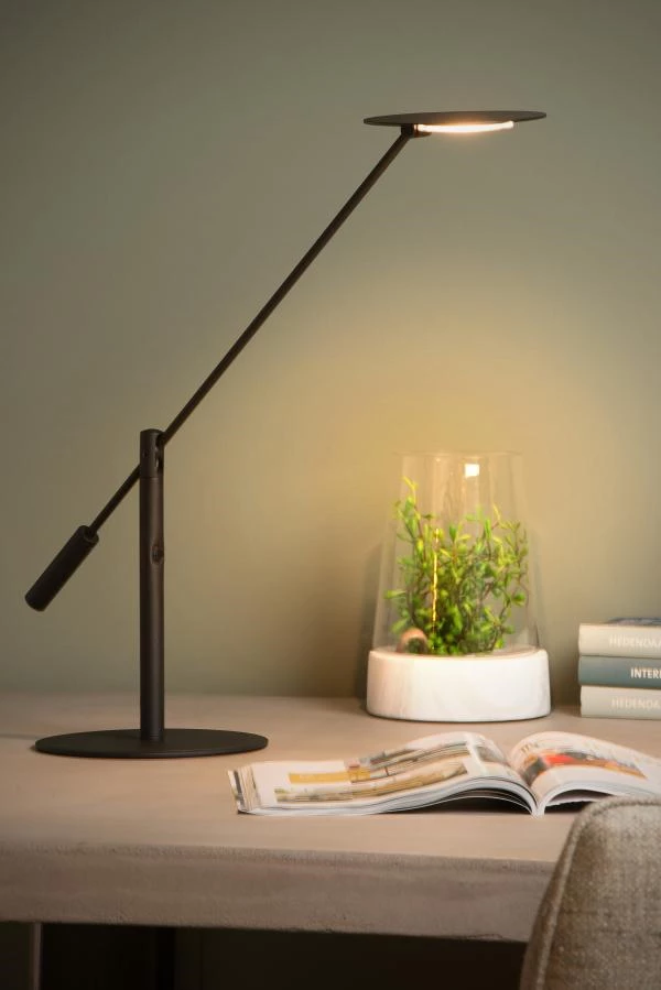 Lucide ANSELMO - Desk lamp - Ø 18 cm - LED Dim. - 1x9W 3000K - Black - atmosphere 2